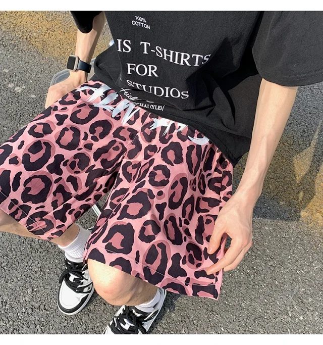 Men's Leopard Beach Shorts Detail