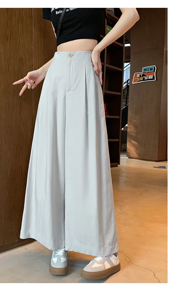 2025 Summer Tencel Wide - leg Pants for Women Detail