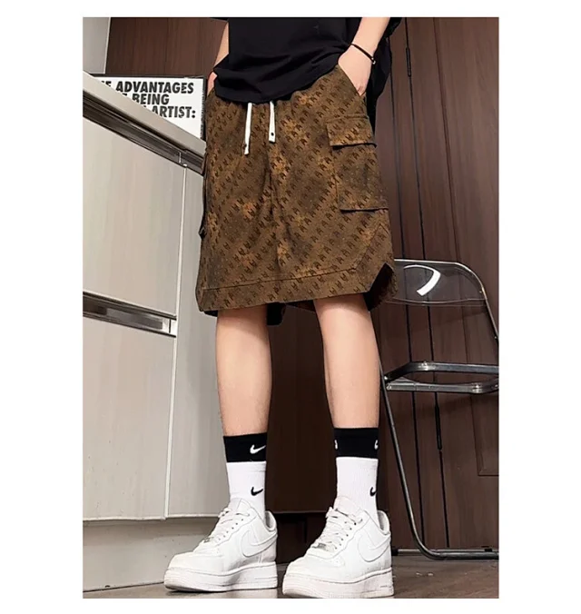 Men's Summer Printed Cargo Shorts Detail