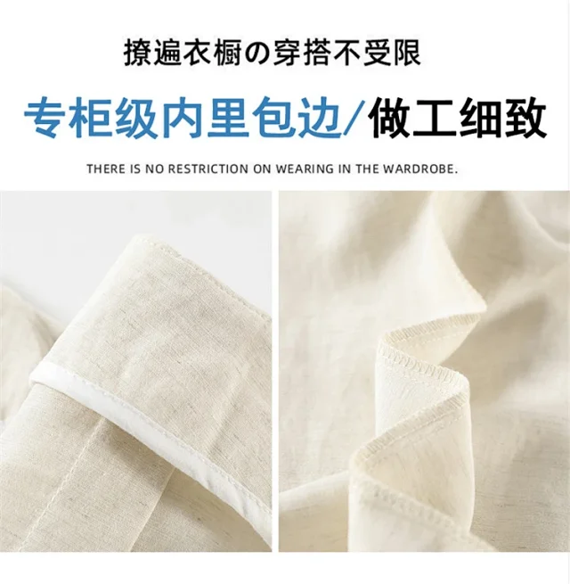 2025 Summer Women's Lenzing Tencel Linen Wide-leg Pants Detail