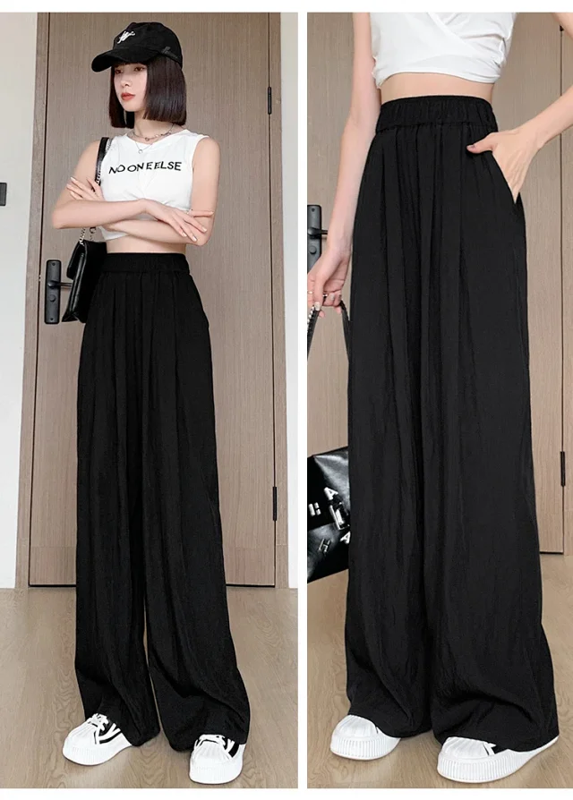 Ice Silk Wide-Leg Pants 2025 Detail