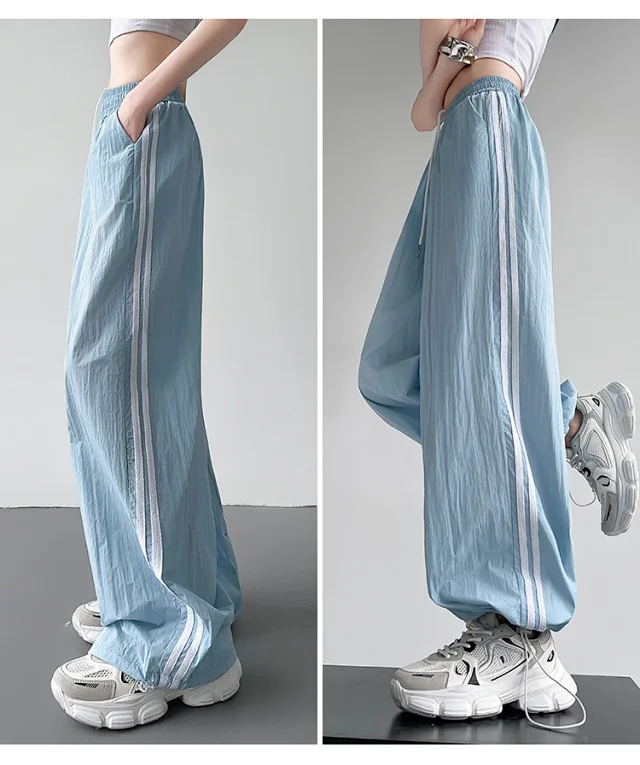 Women's Summer Ice Silk Quick-Dry Wide-Leg Pants Detail