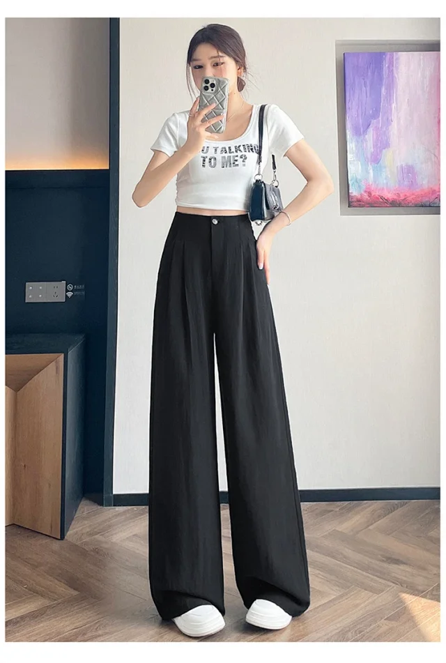 Women's Tencel Linen Wide - leg Pants 2025 New Detail