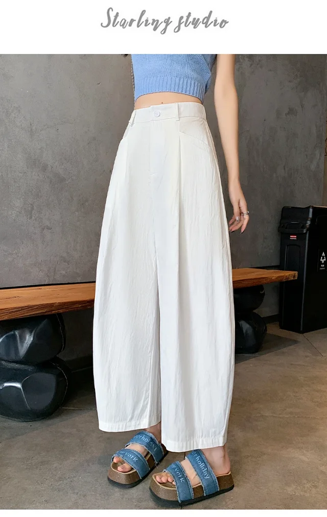 Vintage Tencel Cotton Wide-Leg Balloon Pants Detail