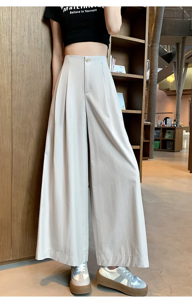 2025 Summer Tencel Wide - leg Pants for Women Detail
