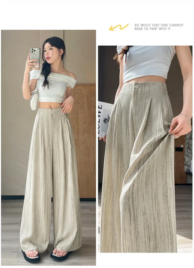 2025 Summer Tie - Dye Wide - Leg Pants for Women Detail
