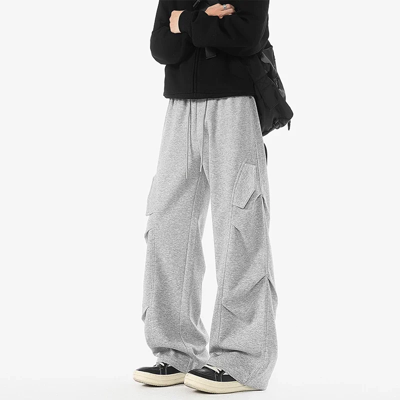 American Heavyweight Grey Pleated Sweatpants