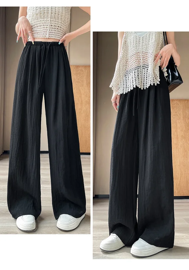 Women's Linen Wide-leg Pants Detail