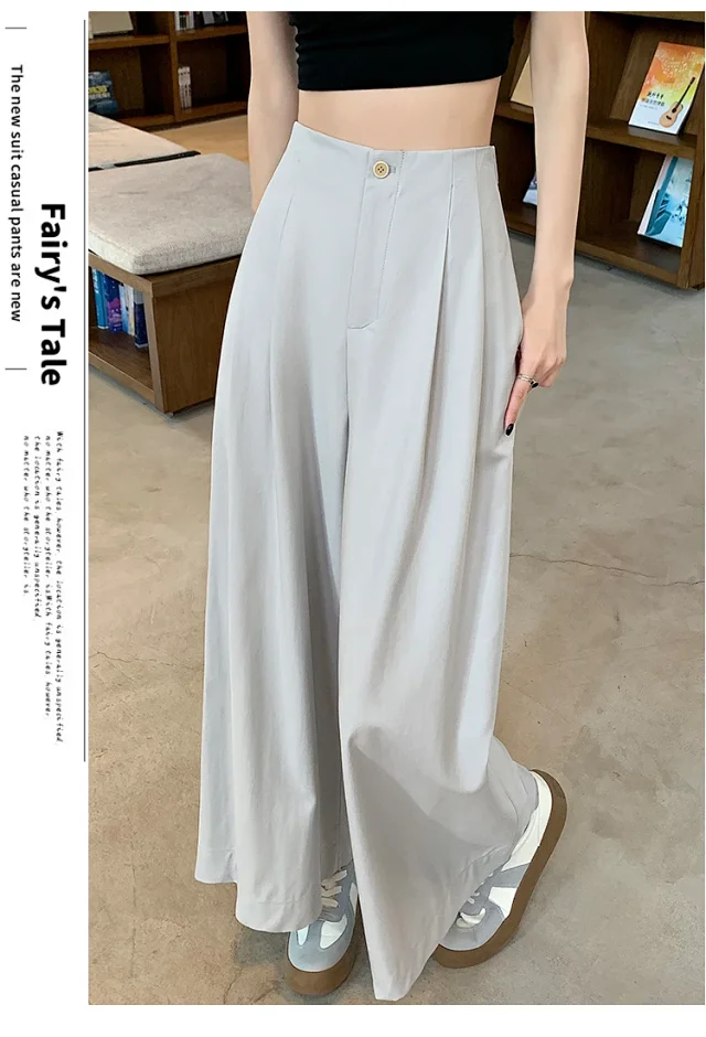 2025 Summer Tencel Wide - leg Pants for Women Detail