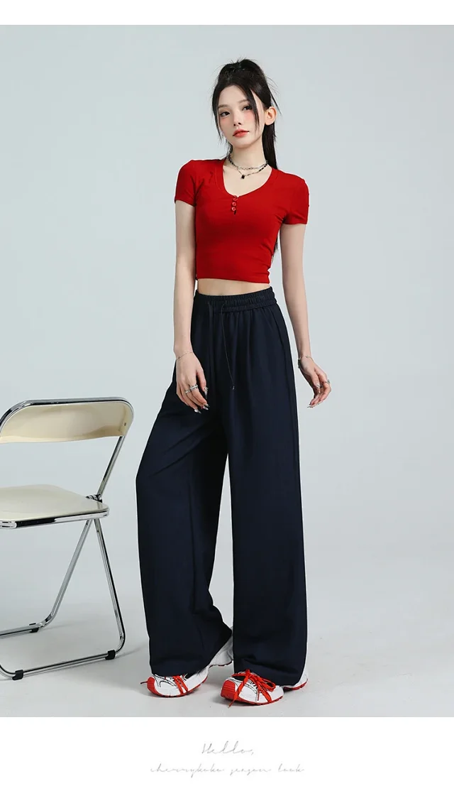 Lazy Style Ice Silk Sunscreen Yamamoto Pants Detail