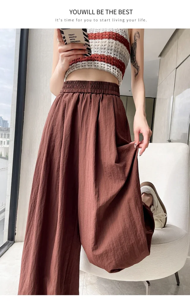 Women's Ice Silk Sports Pants 2025 Summer Detail
