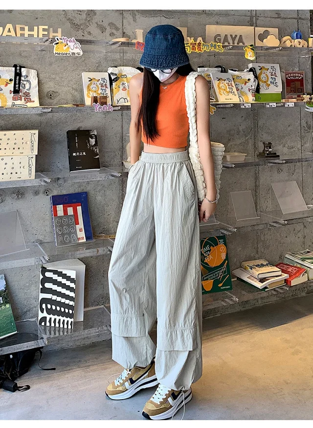 Women's Summer Loose Workwear Pants Detail