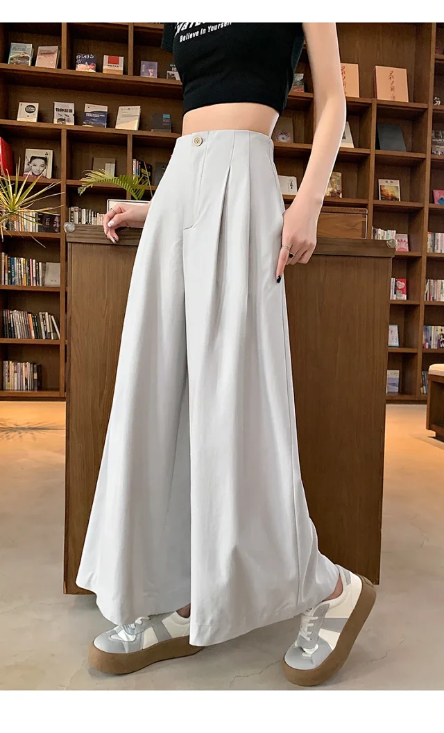 2025 Summer Tencel Wide - leg Pants for Women Detail
