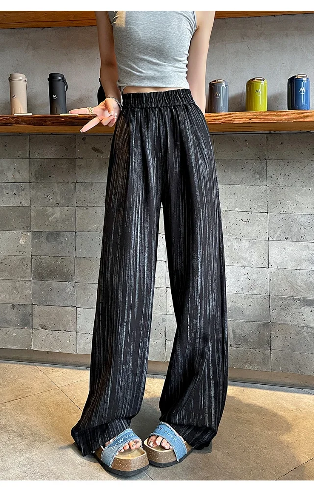 2025 Summer Tie - Dye Wide - Leg Pants Detail