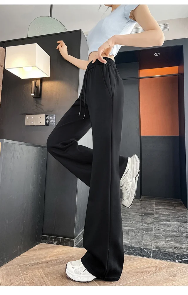 2025 Summer Ice Silk Flared Yoga Pants for Women Detail