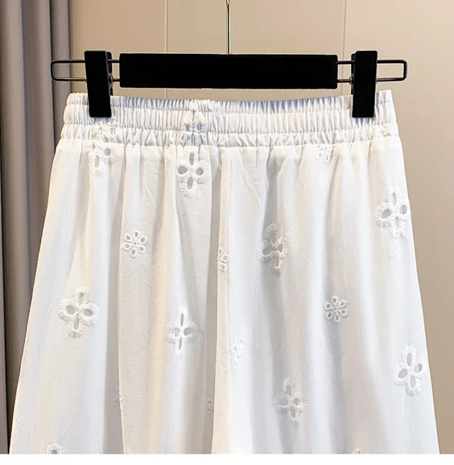 Korean Loose Wide-Leg Pants with Lace Detail