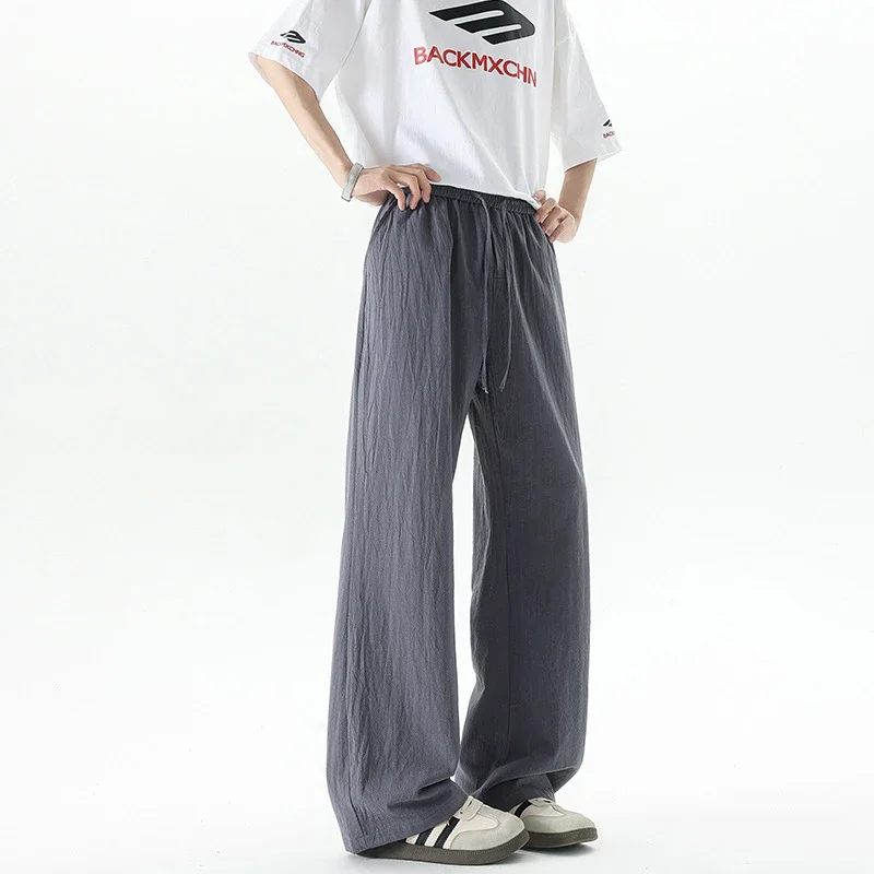 Men's Summer Linen-Cotton Loose Trousers (2m)