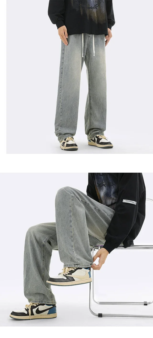 Men's Oversize Fleece Jeans Detail
