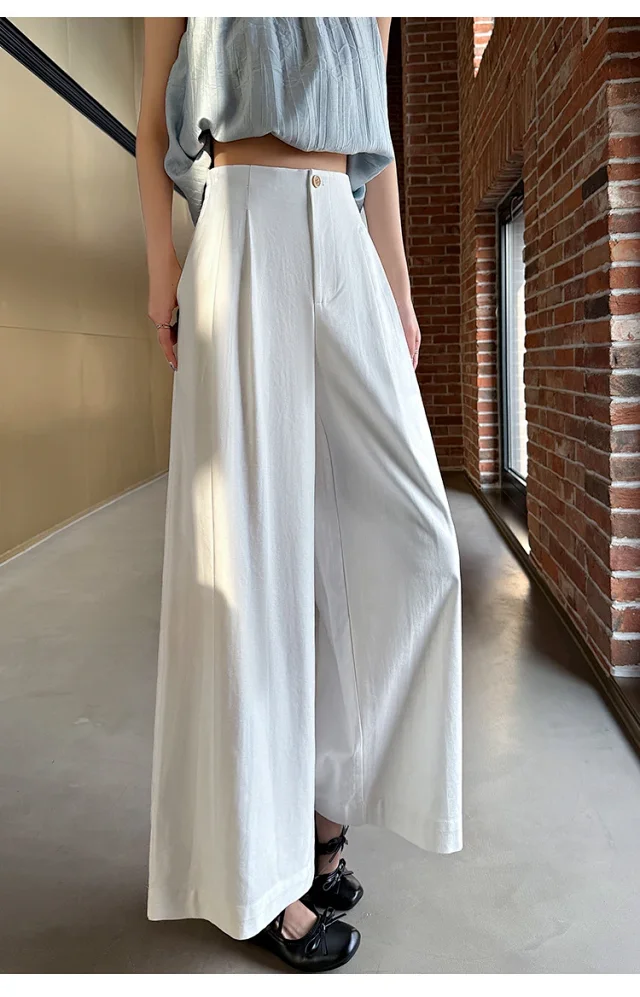 2025 Summer Tencel Wide - leg Pants for Women Detail