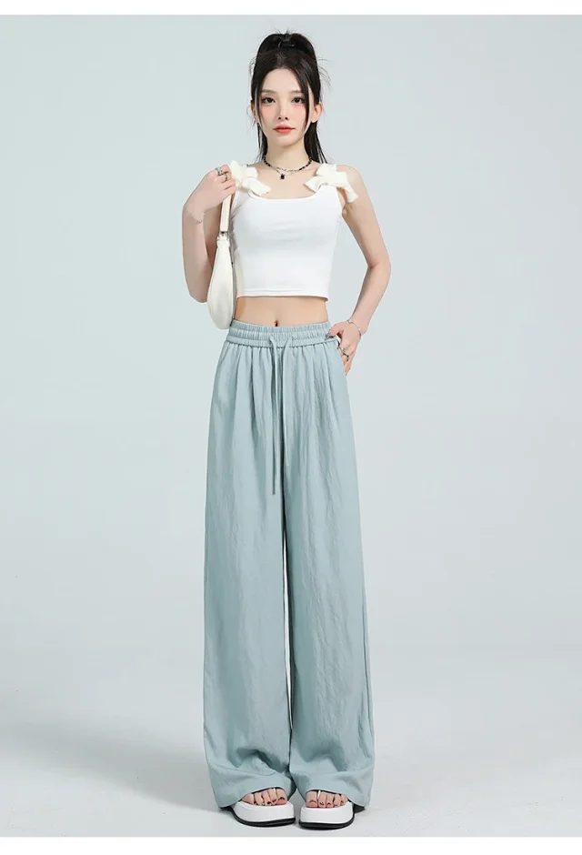 Lazy Style Ice Silk Sunscreen Yamamoto Pants Detail