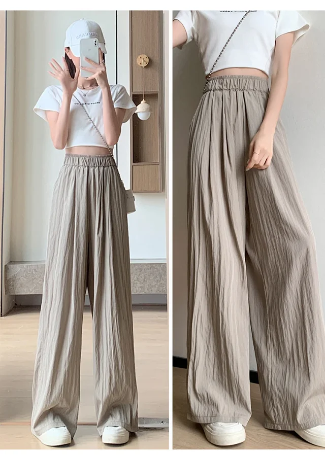 Ice Silk Wide-Leg Pants 2025 Detail