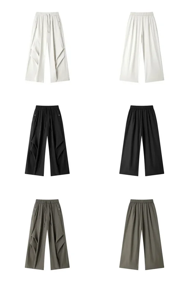 Men's High Street Pleated Straight Pants Detail