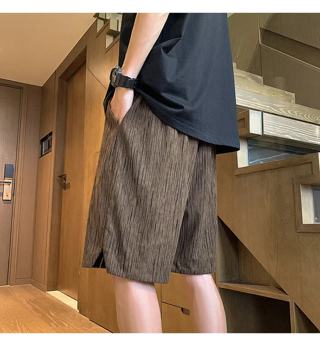Men's Summer Textured Beach Shorts Detail