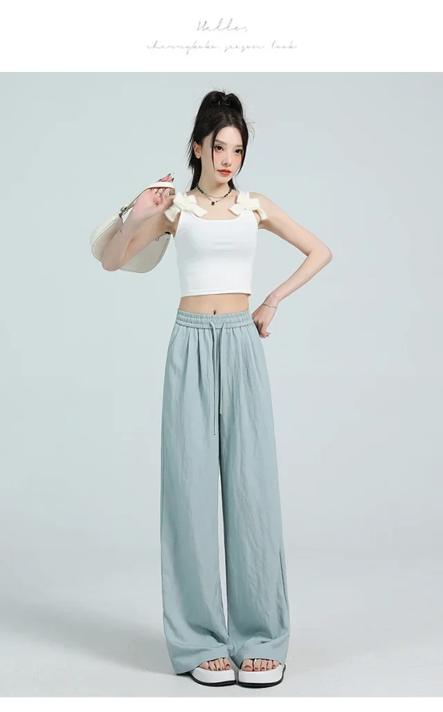 Lazy Style Ice Silk Sunscreen Yamamoto Pants Detail