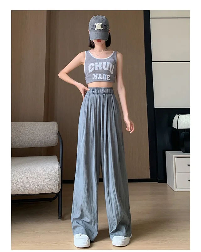 Ice Silk Wide-Leg Pants 2025 Detail
