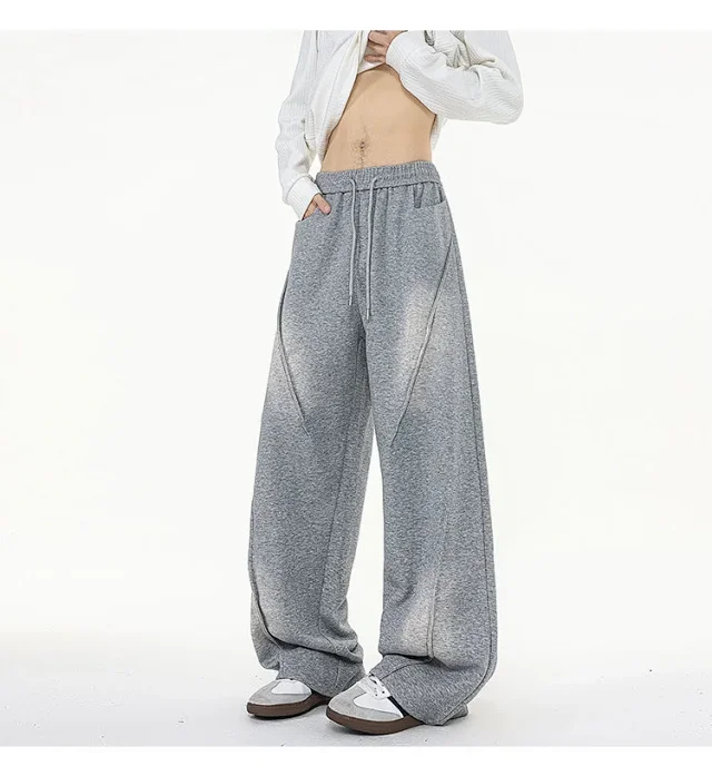 190 Tall Men's Long Washed Distressed Casual Pants Detail