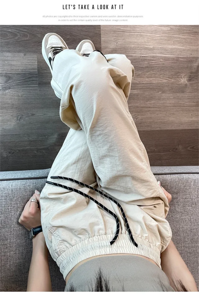 American Ice Silk Quick-Dry Cargo Pants Detail
