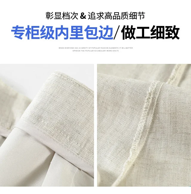 Japanese Retro Linen Suit Shorts for Women Detail