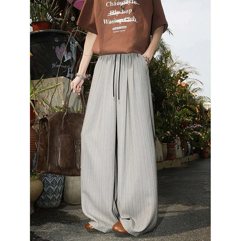 Cleanfit Men's Summer Stripe Ice Silk Trousers