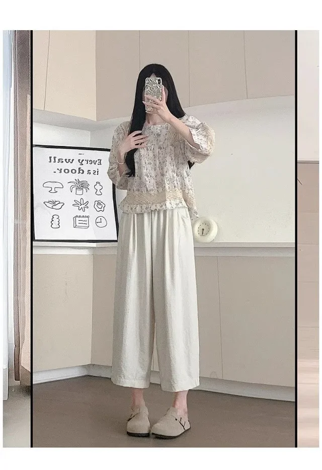 2025 New Women's Summer Milk Fleece Yamamoto Pants Detail