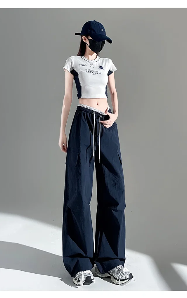 Women's 2025 Summer Thin High-waist Cargo Pants Detail
