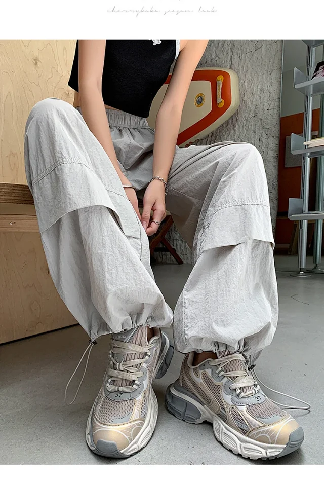 Women's Summer Loose Workwear Pants Detail