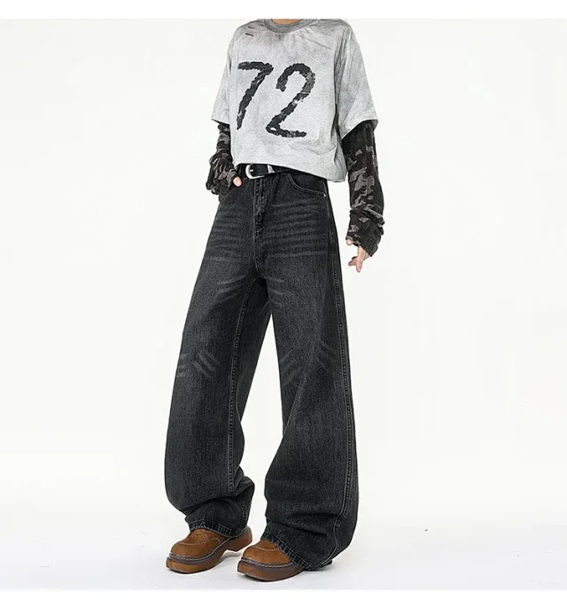 Men's Retro Long Jeans Detail