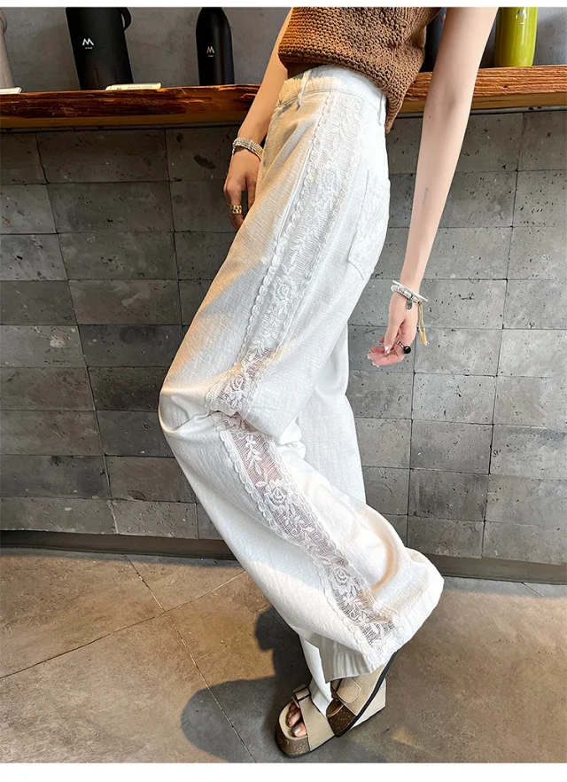 ASOFFICIAL Blogger Recommends Korean Style High-waisted Wide-leg Pants Detail
