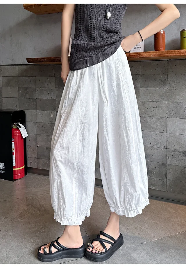 2025 Summer Sweet Lace Cropped Pants Detail