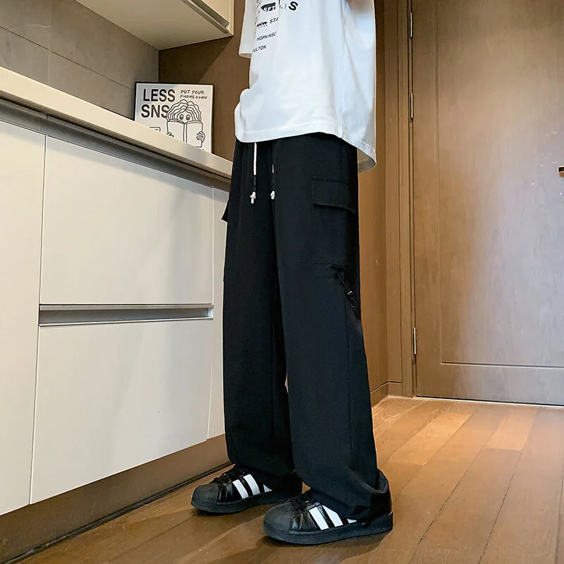 Maroon Quick - Dry Ice Silk Men's Summer Cargo Pants
