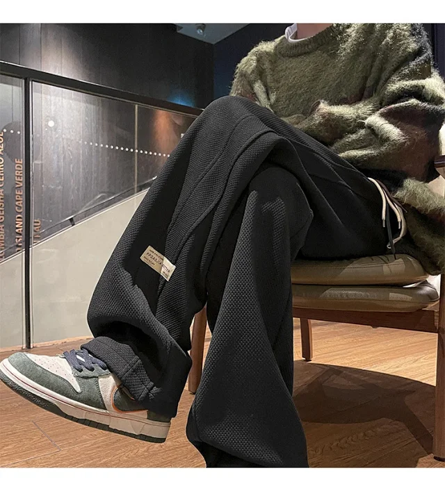 Men's Retro Oversize Wide-Leg Pants Detail