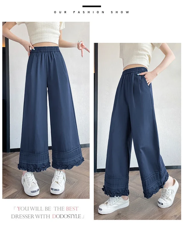 Women's Lace Crochet Wide-Leg Capris 2025 Summer Detail