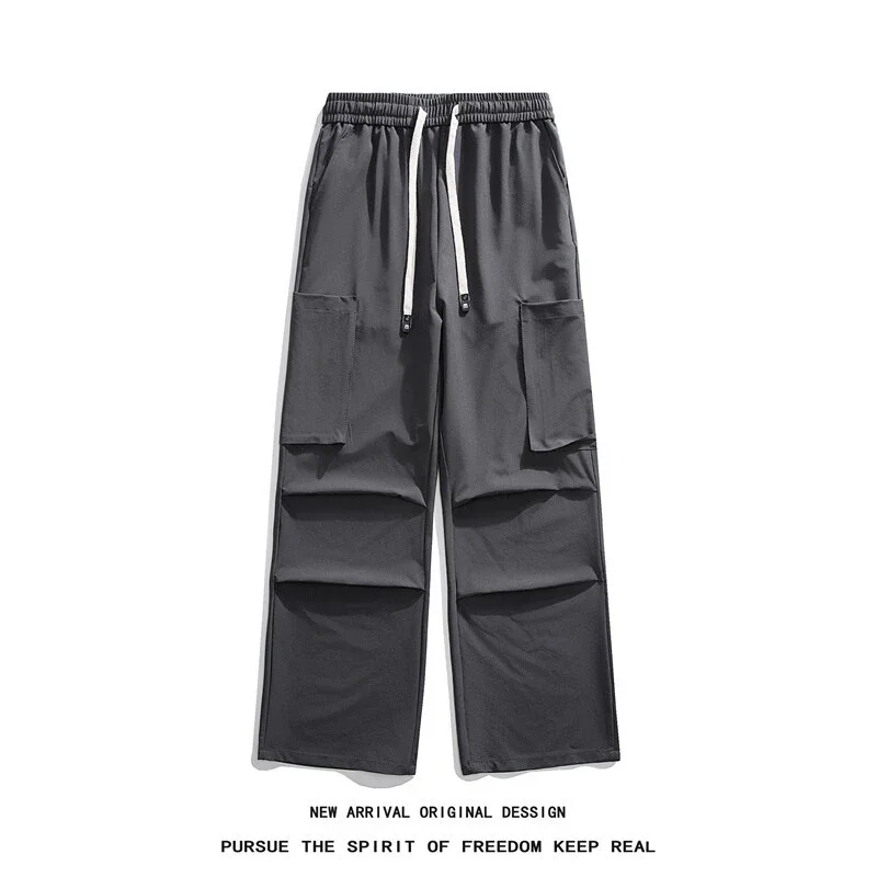 Men's 2025 Summer Ice Silk Straight Pants
