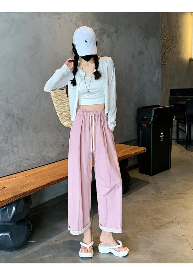 2025 Summer Lace Wide-leg Pants Detail