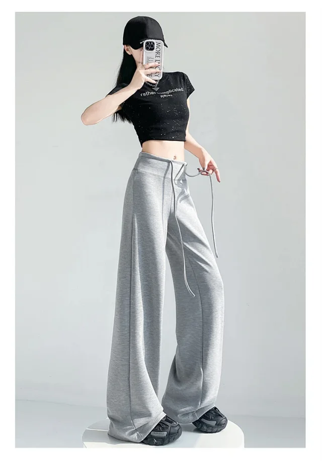 2025 Summer Thin High - Waist Straight Sport Pants Detail