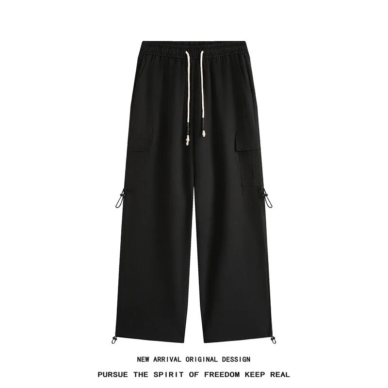 Maroon Quick - Dry Ice Silk Men's Summer Cargo Pants