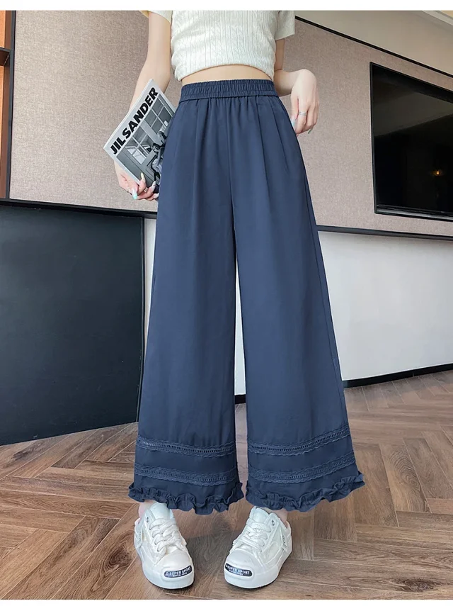Women's Lace Crochet Wide-Leg Capris 2025 Summer Detail