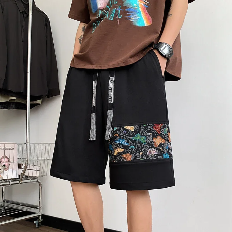 Chinese-style Embroidered Men's Sport Shorts