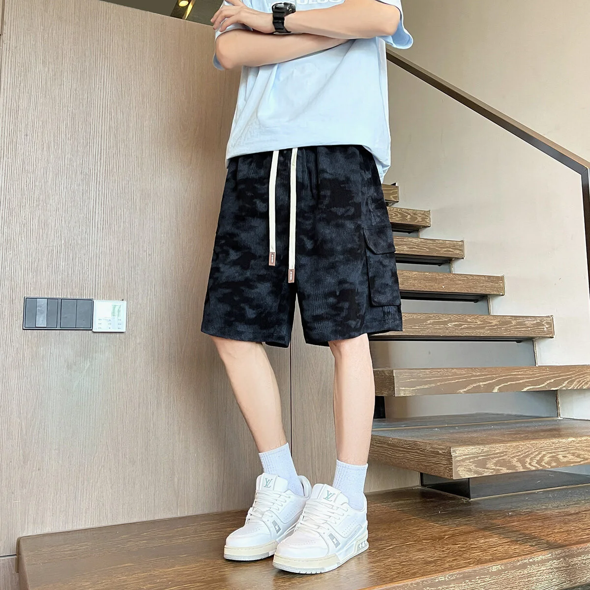 Men's Camo Tie-Dye Breathable Cargo Shorts