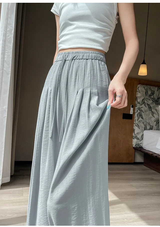 Women's Summer Ice Silk WideLeg Pants Detail